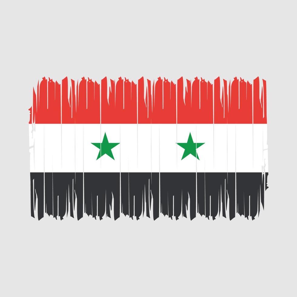 Syria Flag Brush Vector Illustration