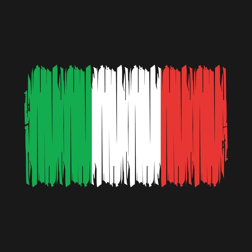 Italy Flag Brush Vector Illustration