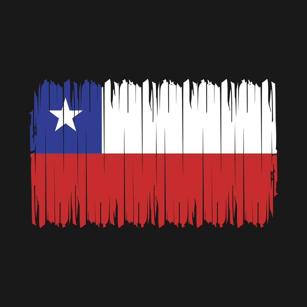 Chile Flag Brush Vector Illustration