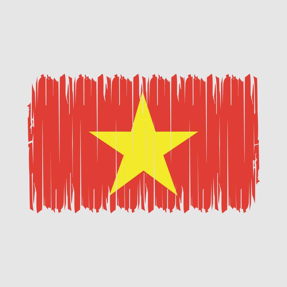 ilustración de vector de cepillo de bandera de vietnam