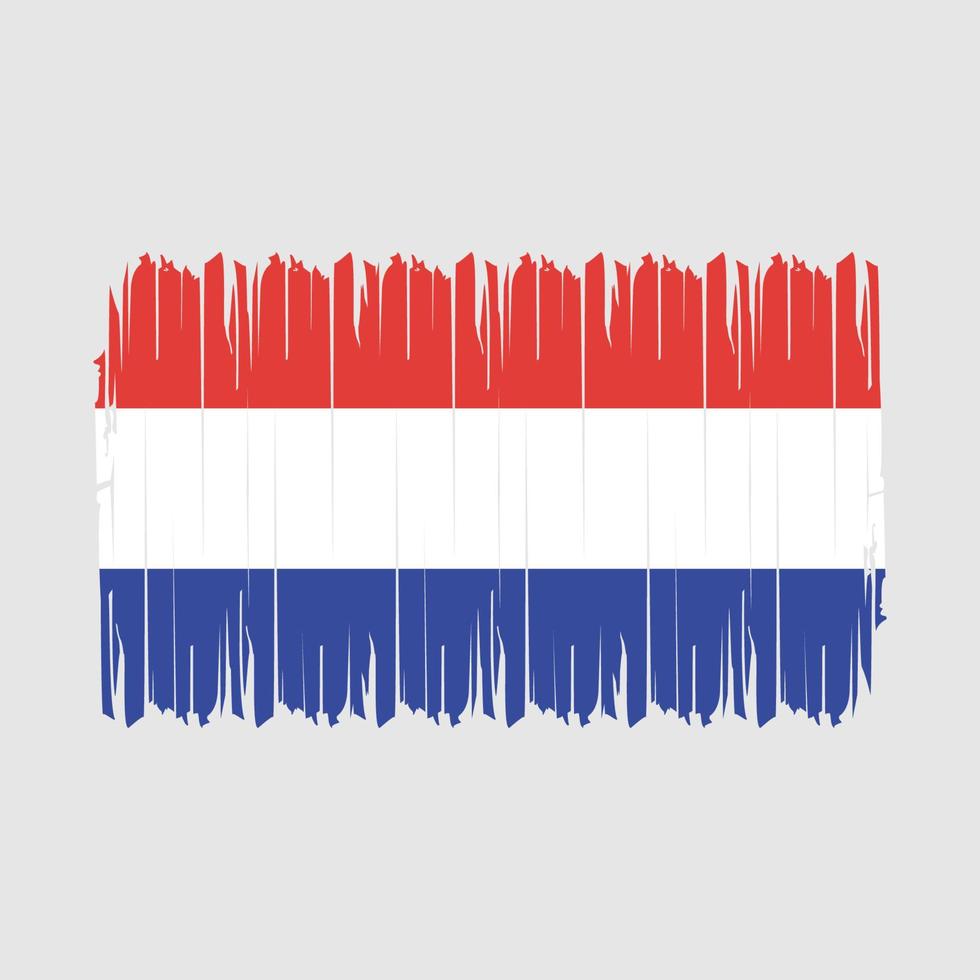 Netherlands Flag Brush Vector Illustration