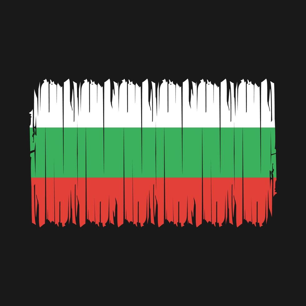 ilustración de vector de cepillo de bandera de bulgaria