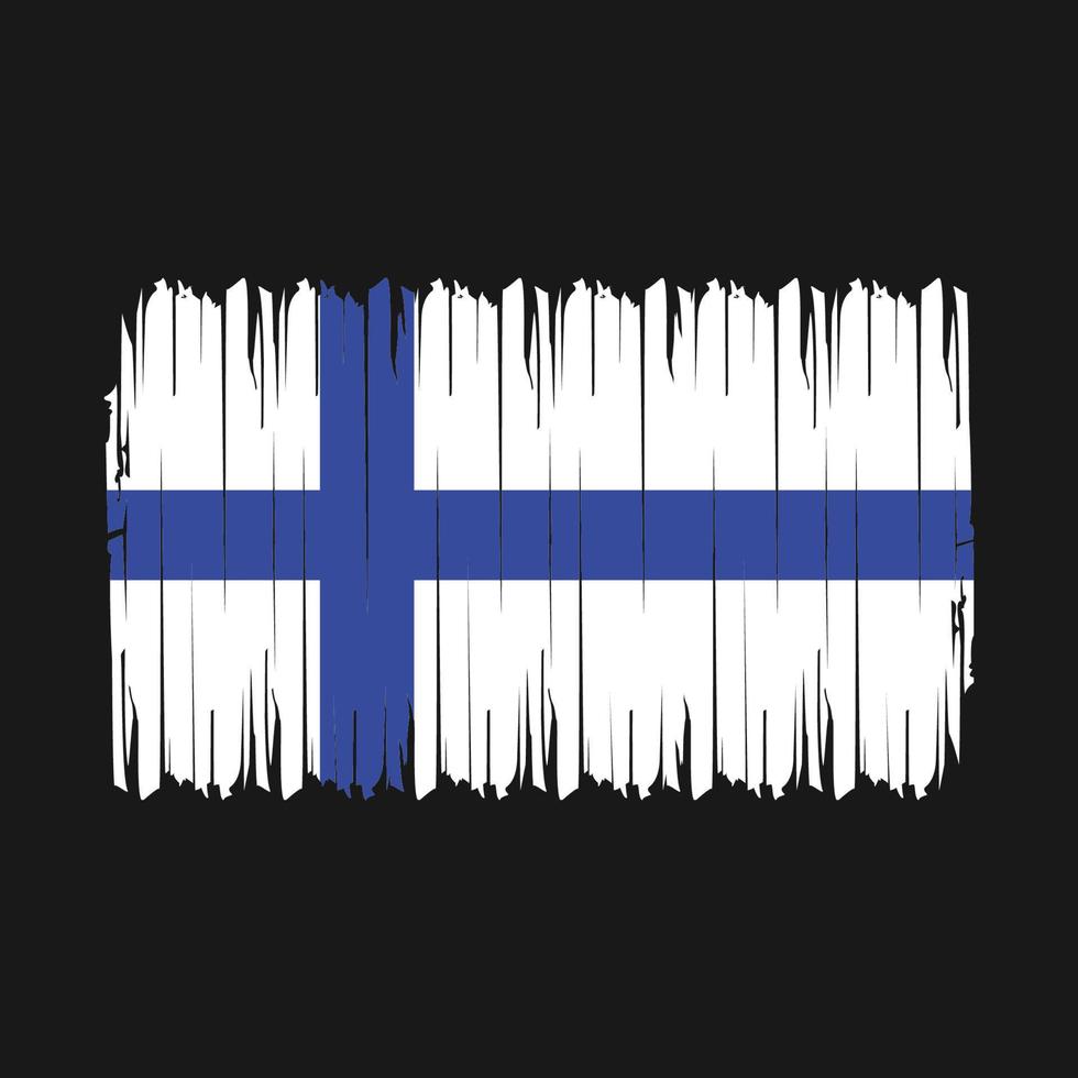 Finland Flag Brush Vector Illustration