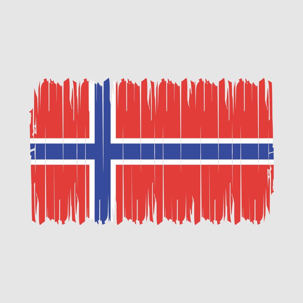 Norway Flag Brush Vector Illustration