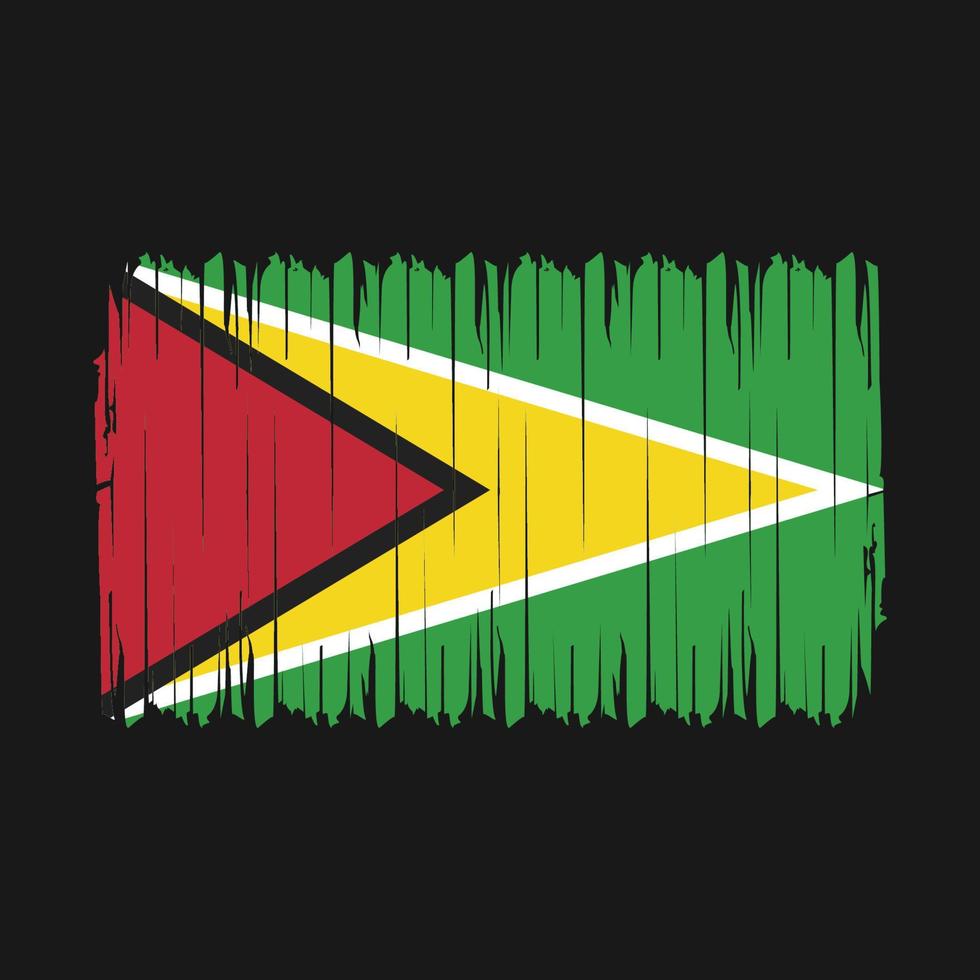 Guyana Flag Brush Vector Illustration
