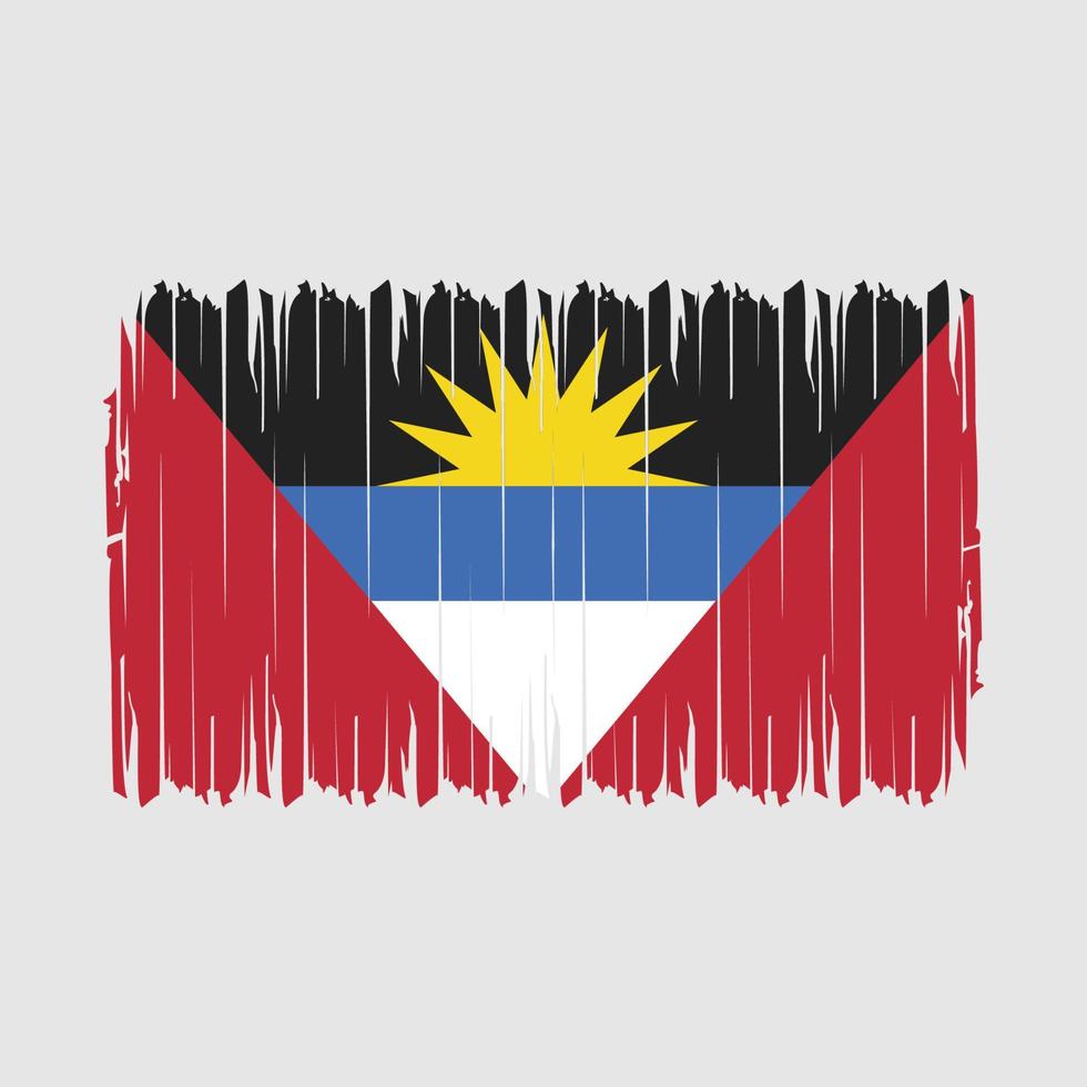 Antigua Flag Brush Vector Illustration