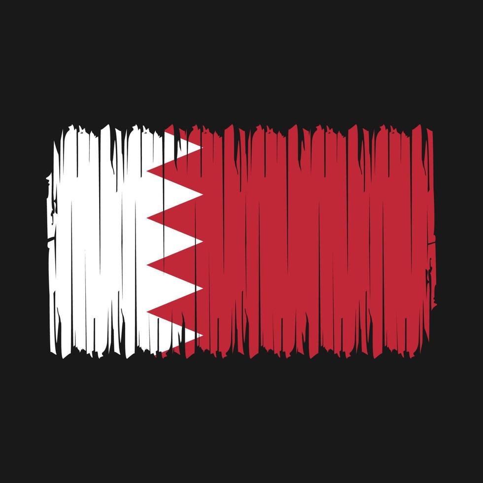 Bahrain Flag Brush Vector Illustration