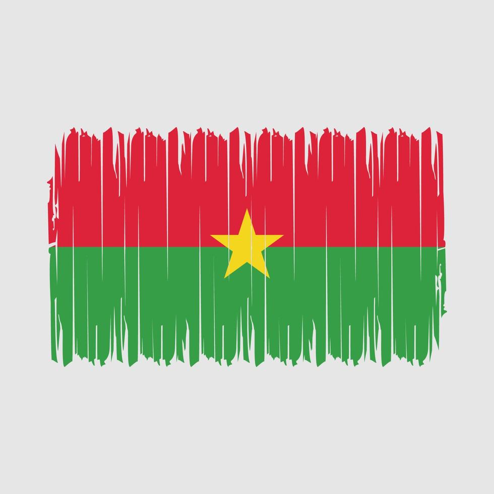 Burkina Faso Flag Brush Vector Illustration