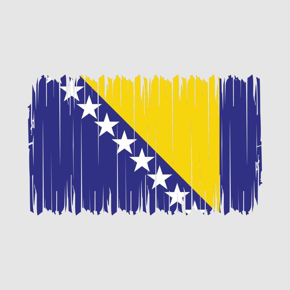 Bosnia Flag Brush Vector Illustration