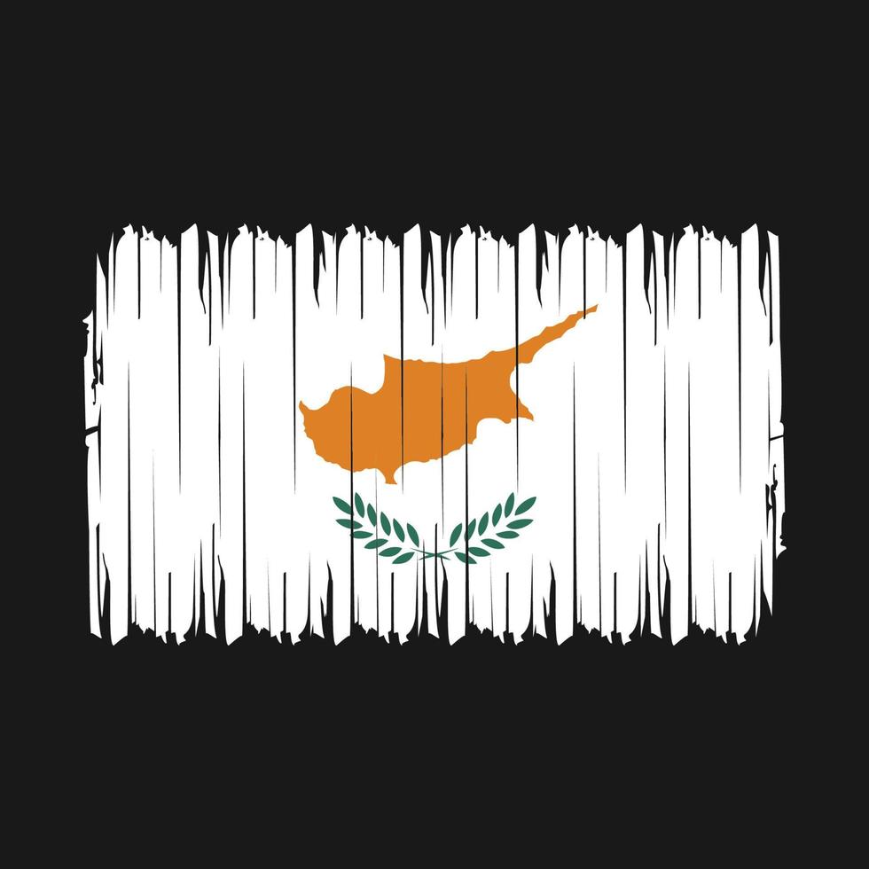 Cyprus Flag Brush Vector Illustration