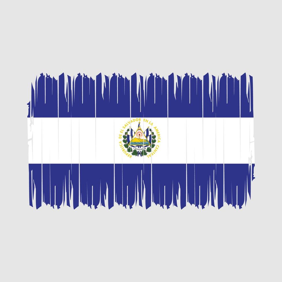 El Salvador Flag Brush Vector Illustration