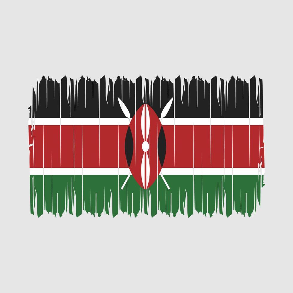 Kenya Flag Brush Vector Illustration