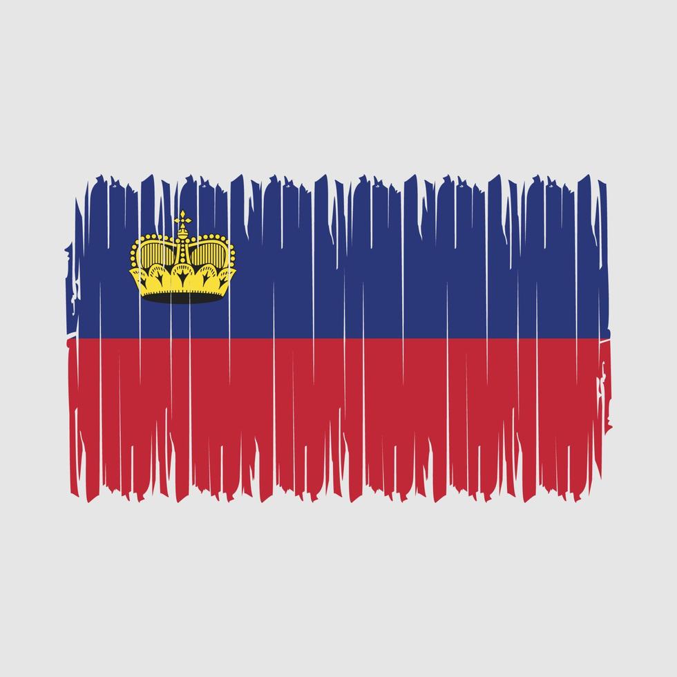Liechtenstein Flag Brush Vector Illustration