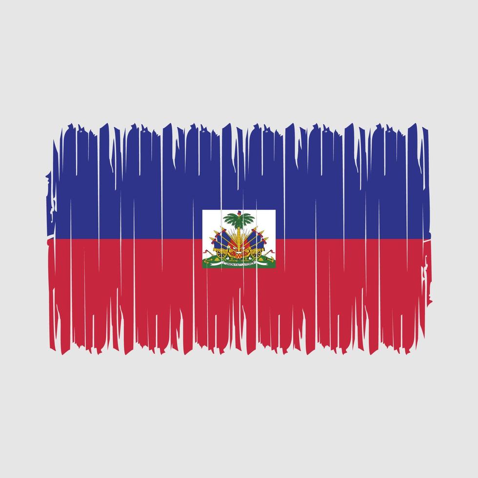 Haiti Flag Brush Vector Illustration