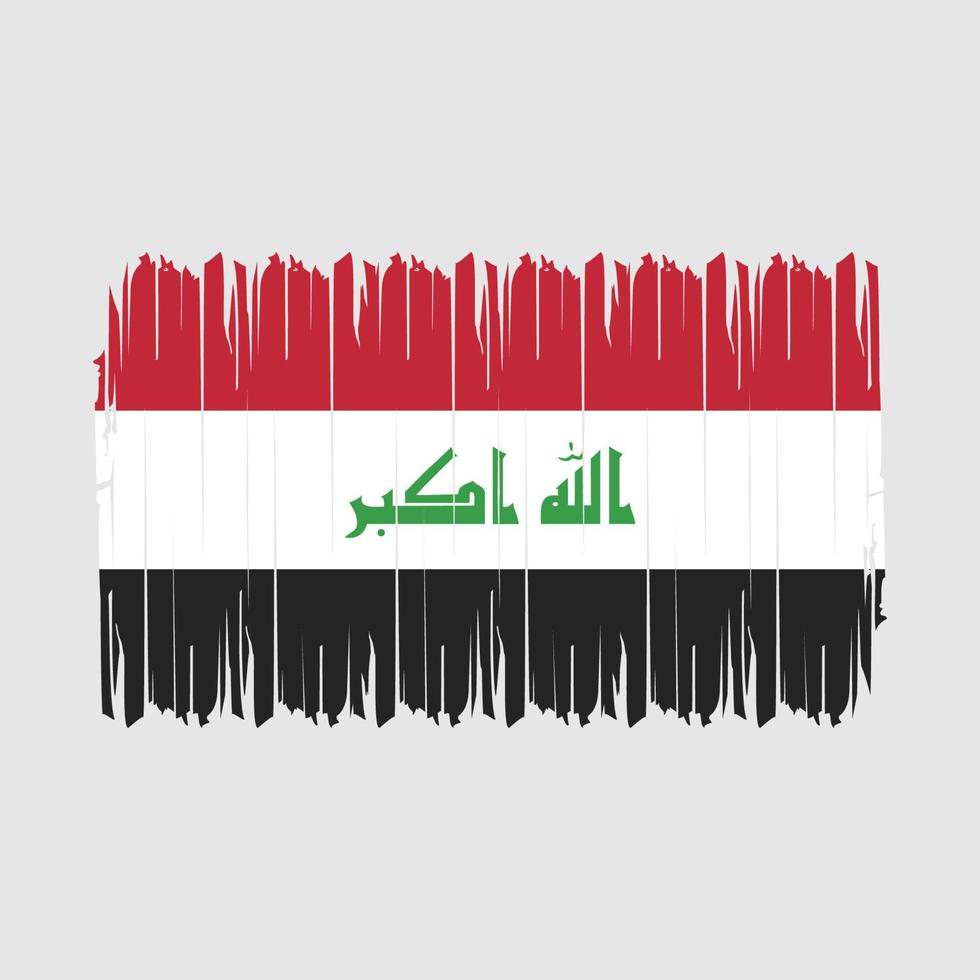 Iraq Flag Brush Vector Illustration