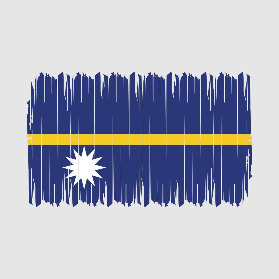 Nauru Flag Brush Vector Illustration