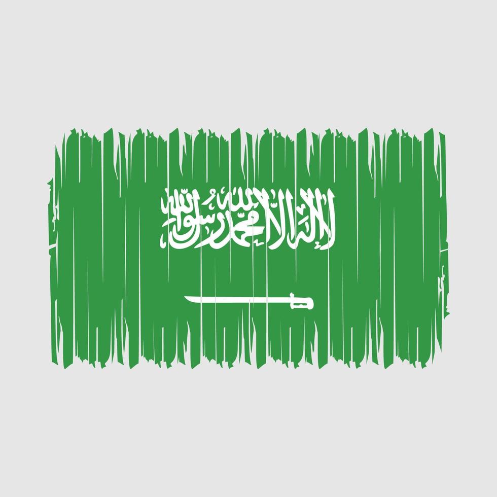 Saudi Arabia Flag Brush Vector Illustration