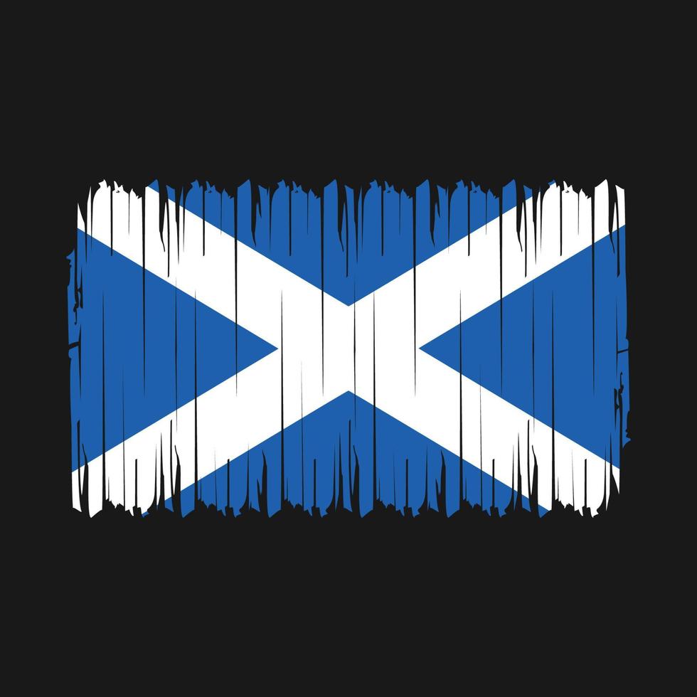 Scotland Flag Brush Vector Illustration