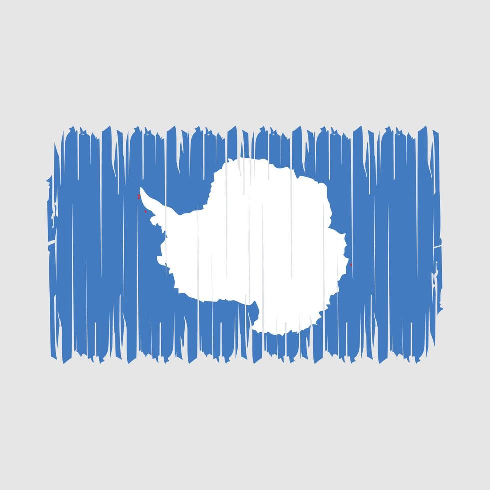 Antarctica Flag Brush Vector Illustration