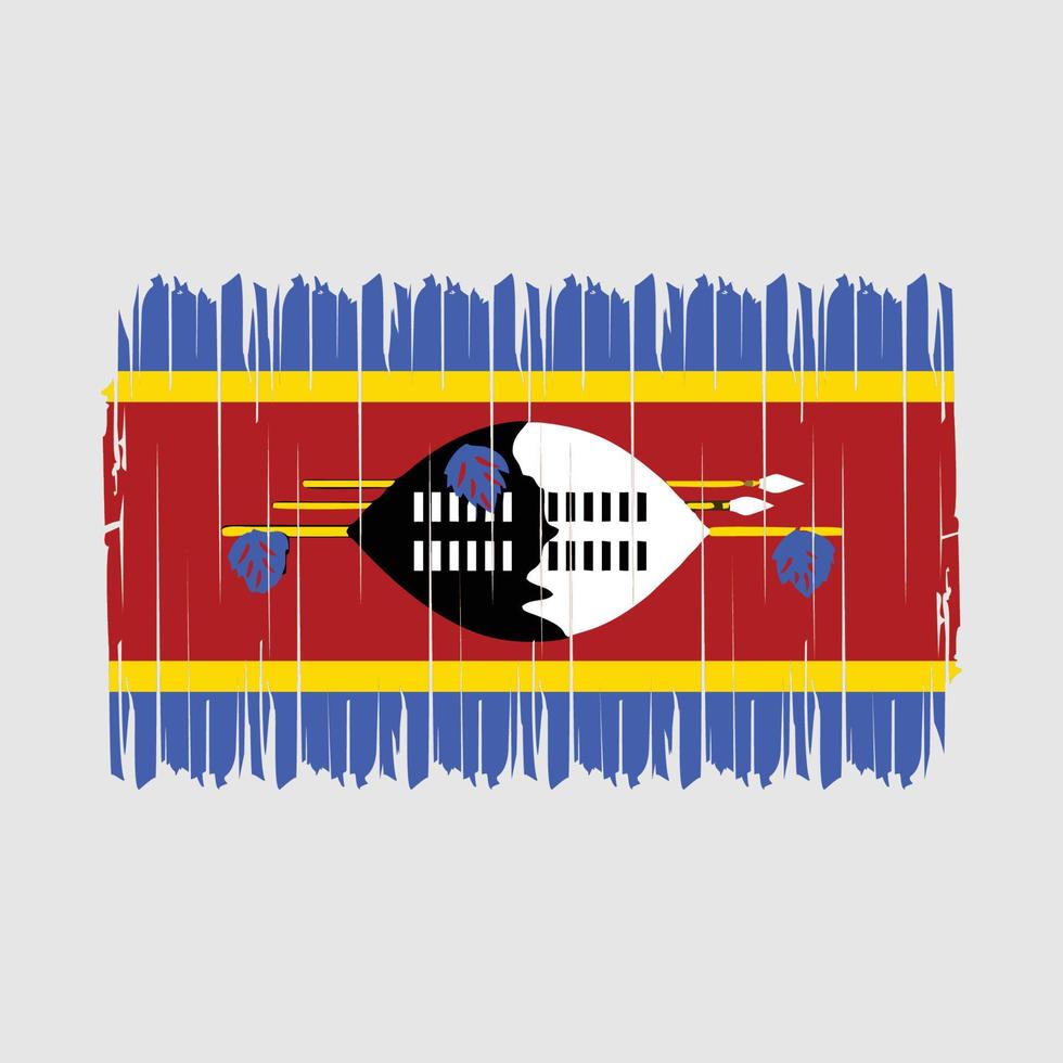 Swaziland Flag Brush Vector Illustration