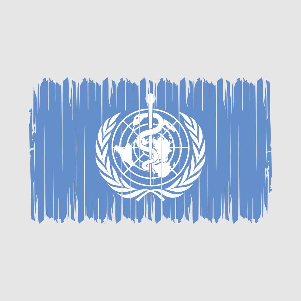 WHO Flag Brush Vector Illustration