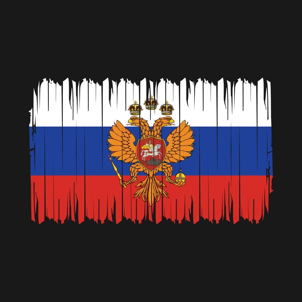 Ilustración de vector de cepillo de bandera de rusia