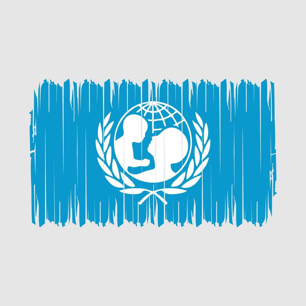 ilustración de vector de pincel de bandera de unicef