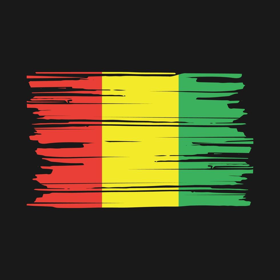 pincel de bandera de guinea vector