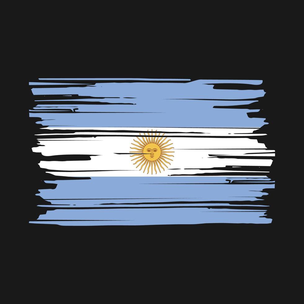 cepillo de bandera argentina vector