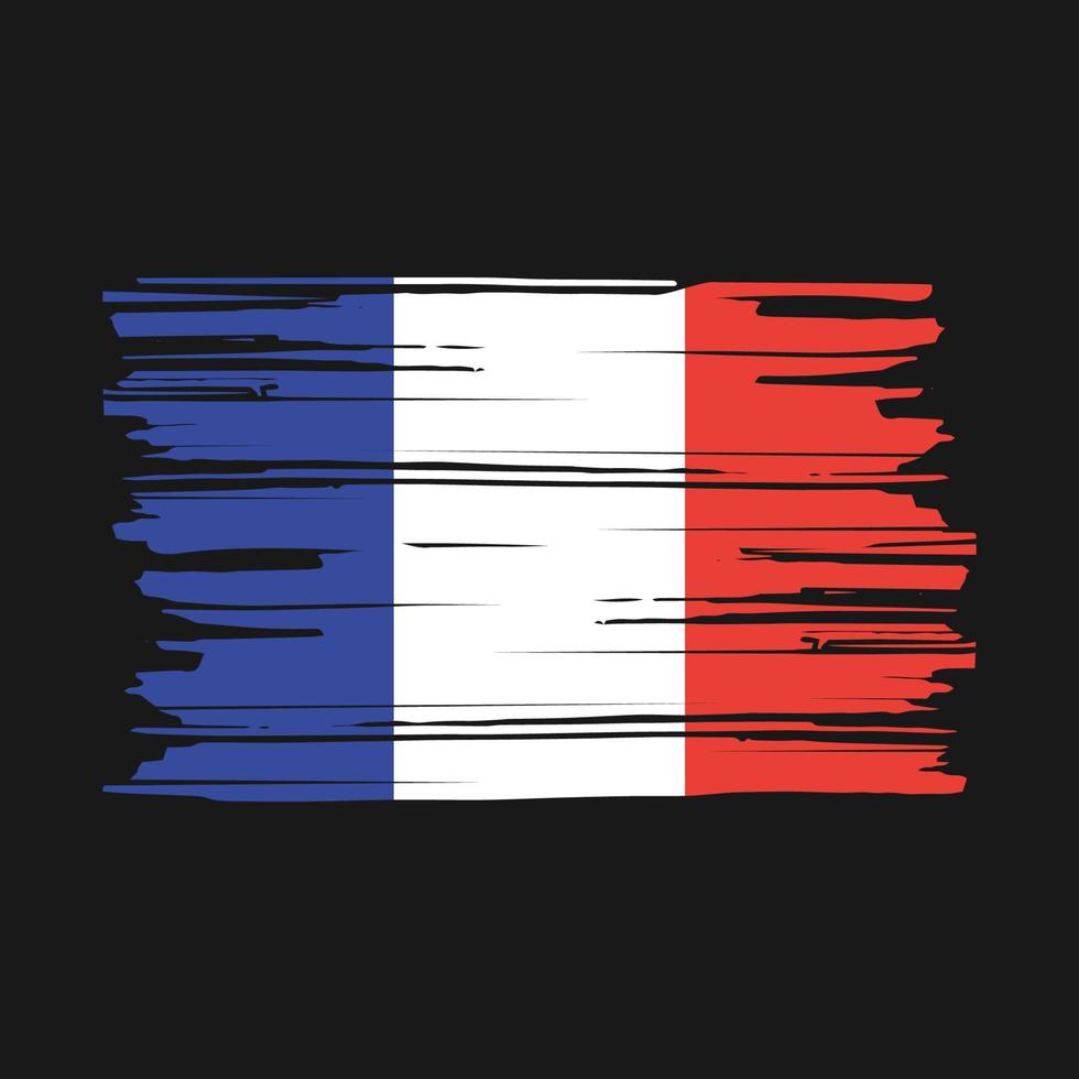 France Flag Brush vector