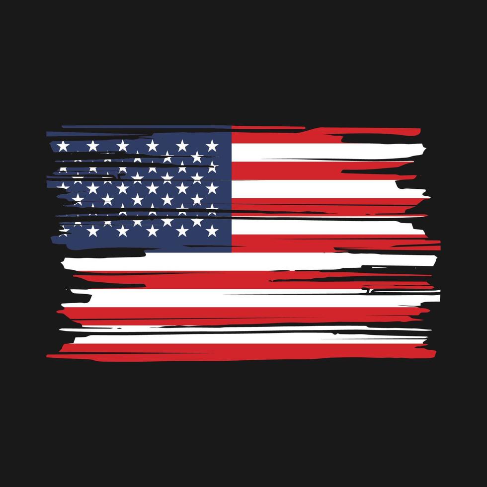 cepillo de bandera americana vector