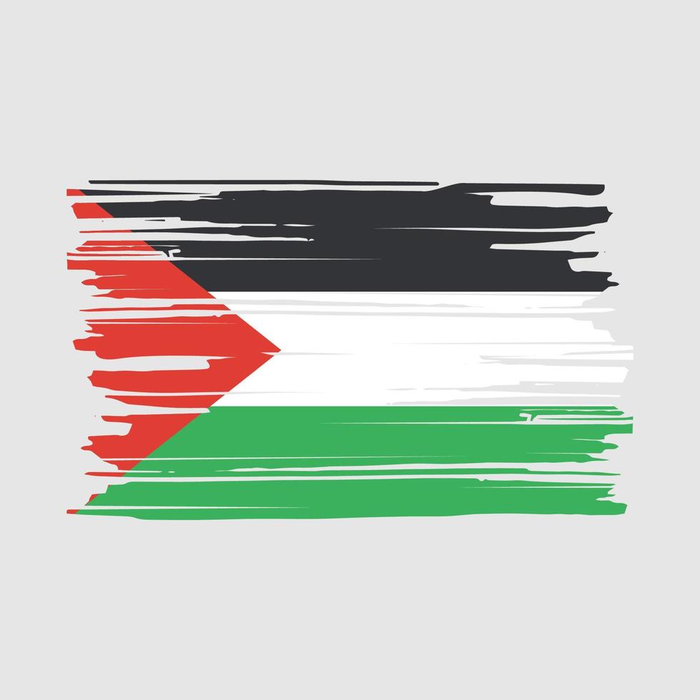 Palestine Flag Brush vector