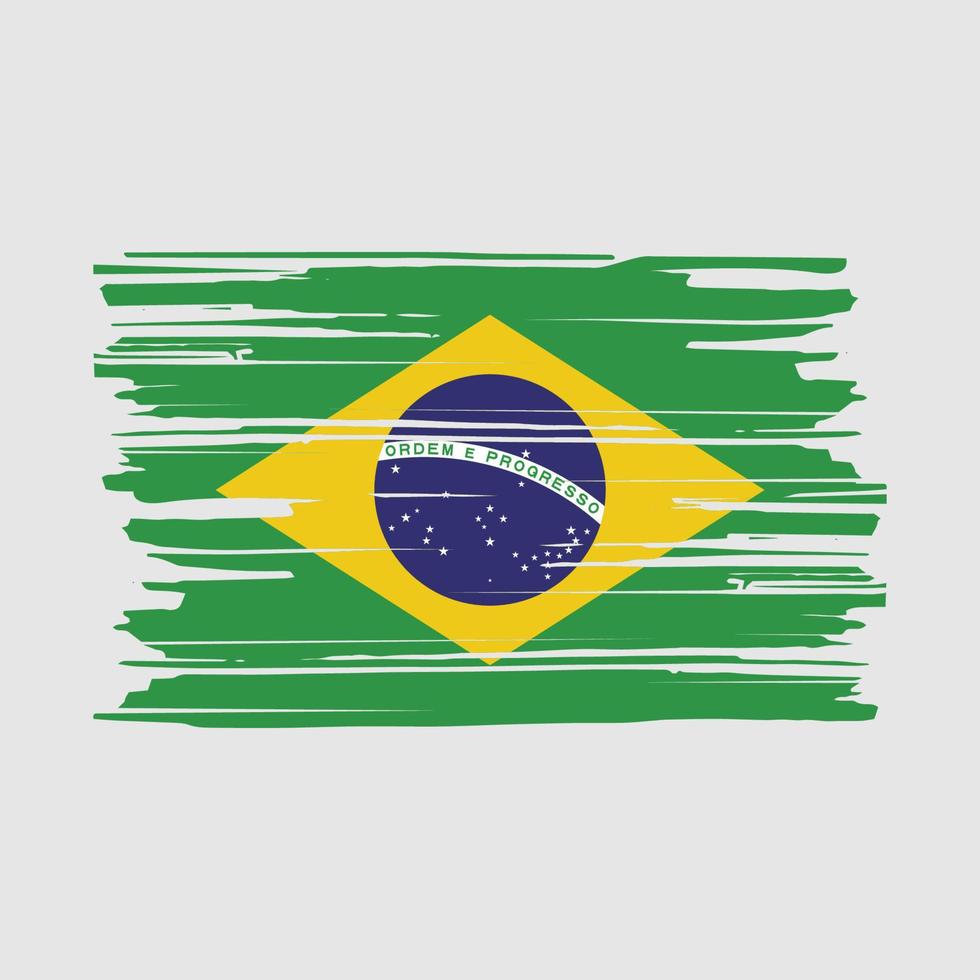 cepillo de bandera de brasil vector