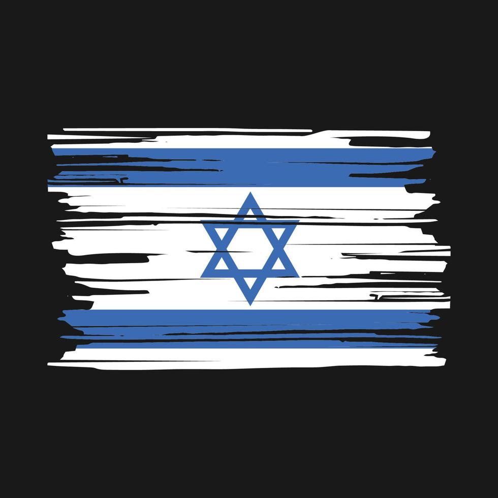 cepillo de bandera de israel vector