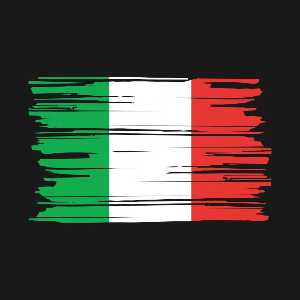 cepillo de bandera de italia vector