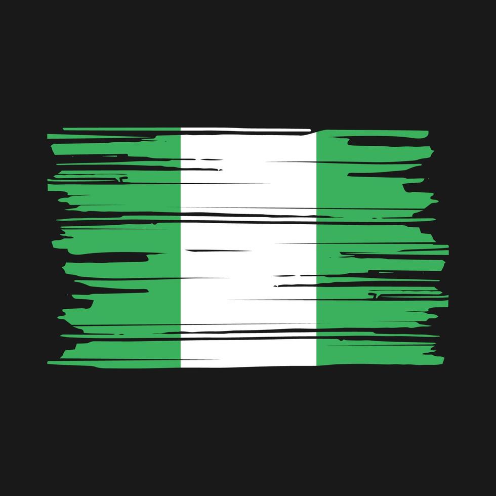 Nigeria Flag Brush vector