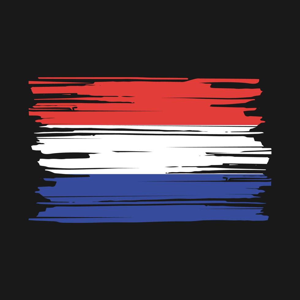 Netherlands Flag Brush vector