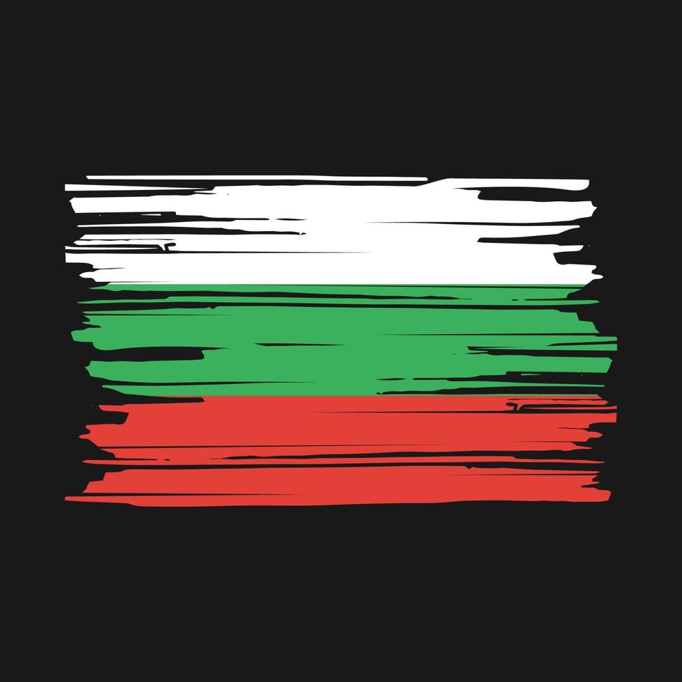 cepillo de bandera de bulgaria vector