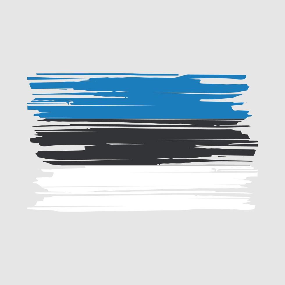 Estonia Flag Brush vector