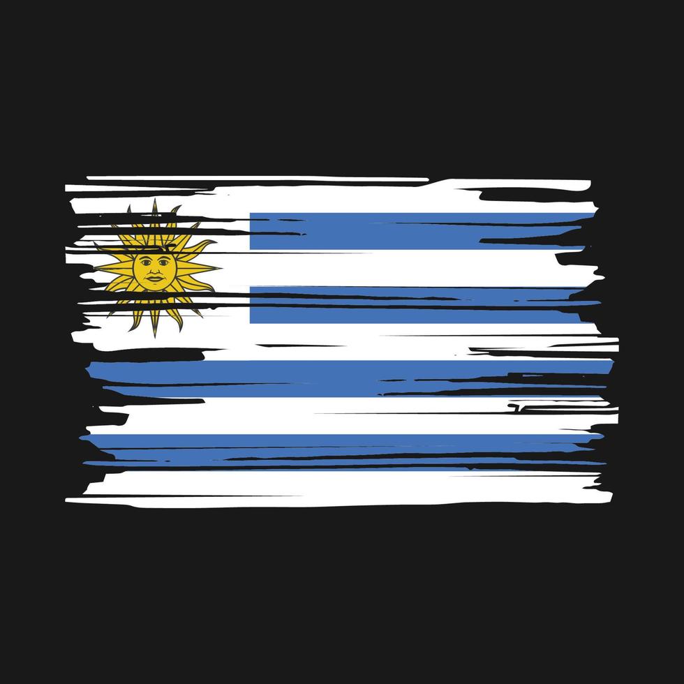 cepillo de bandera de uruguay vector