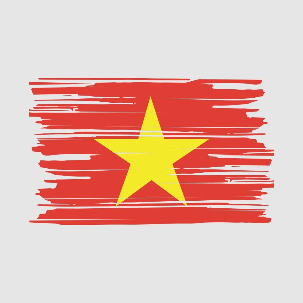 cepillo de bandera de vietnam vector