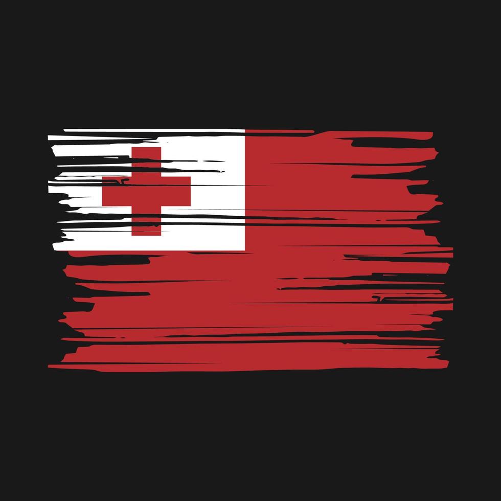 Tonga Flag Brush vector