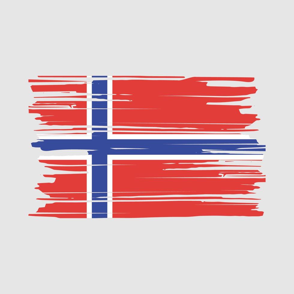 Norway Flag Brush vector