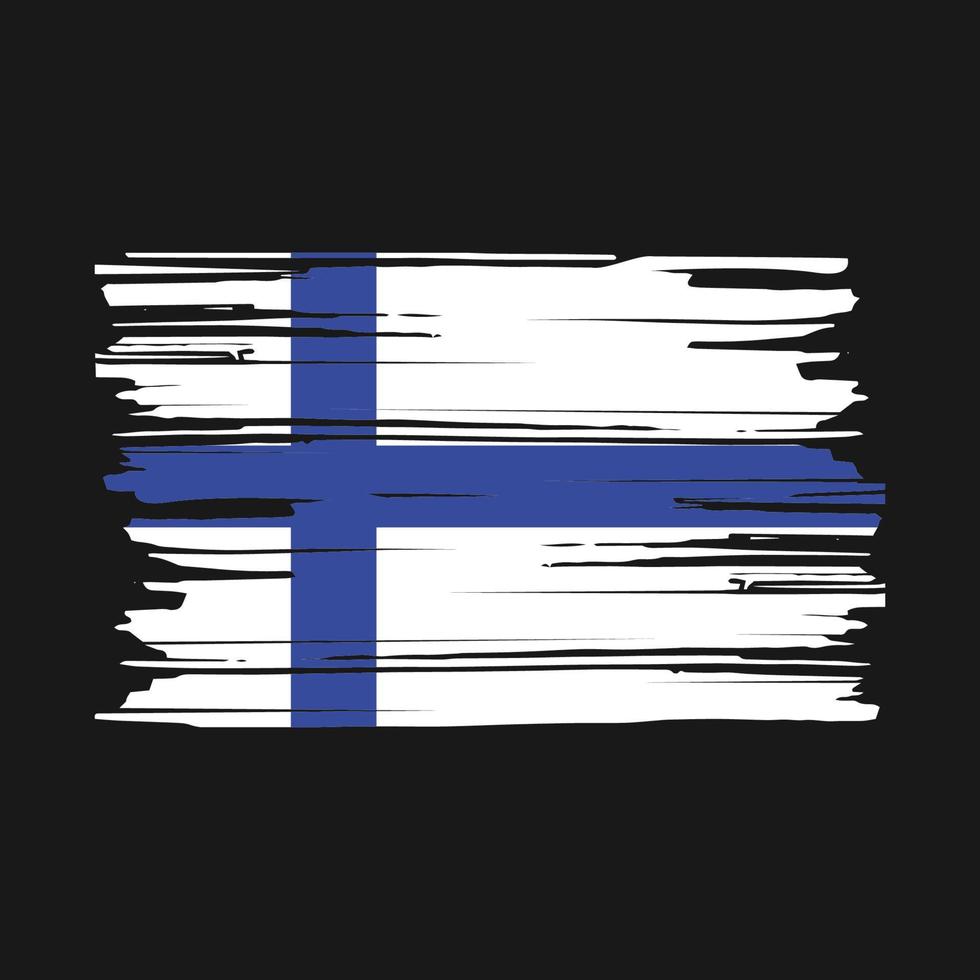 pincel de bandera de finlandia vector