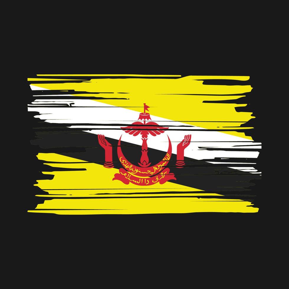 cepillo de bandera de brunei vector