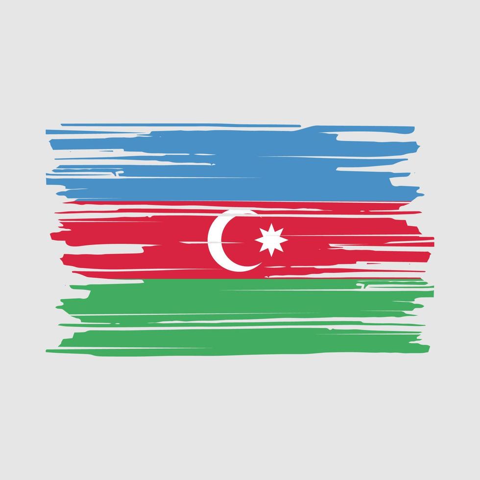 cepillo de bandera de azerbaiyán vector