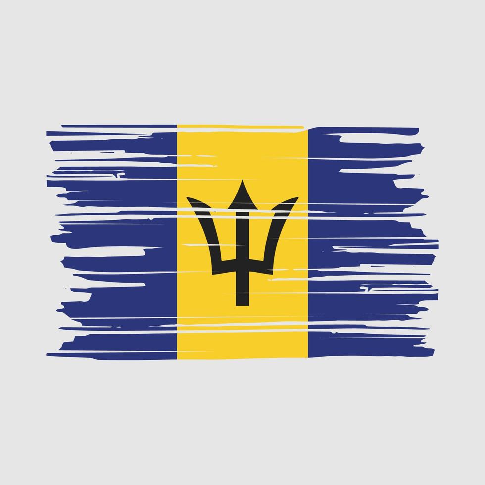 Barbados Flag Brush vector