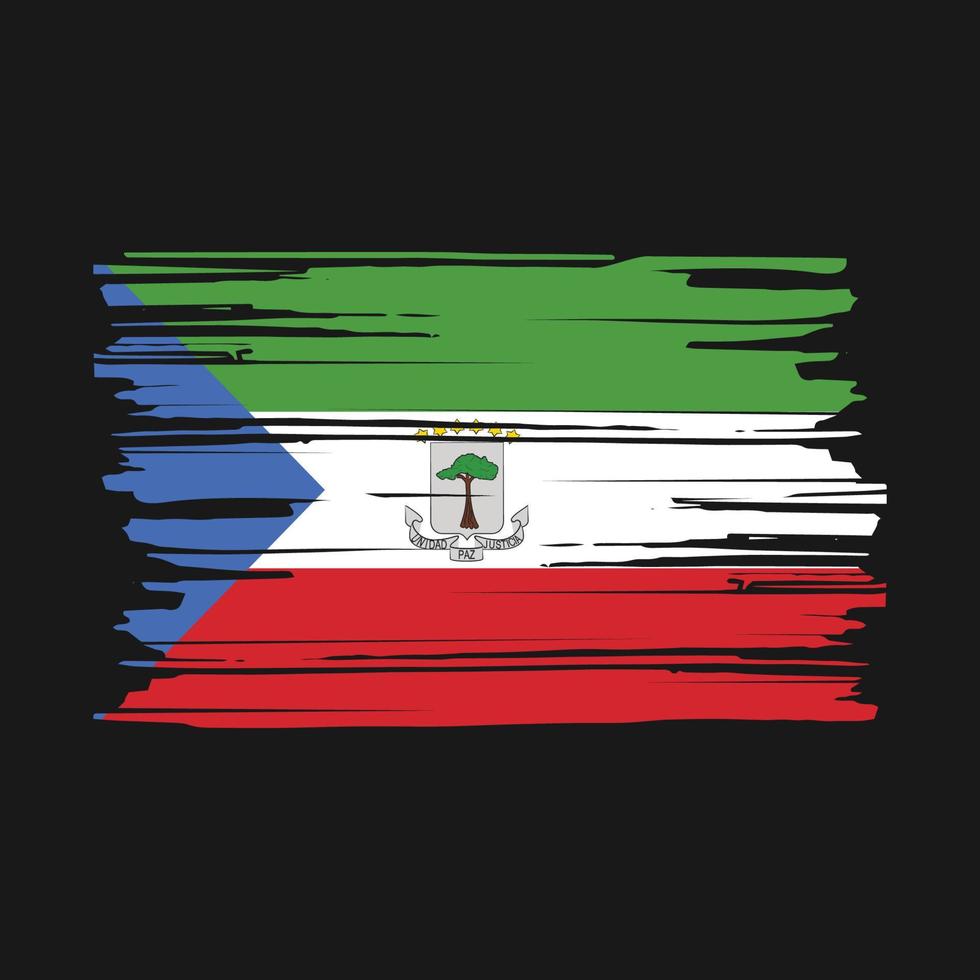 Equatorial Guinea Flag Brush vector