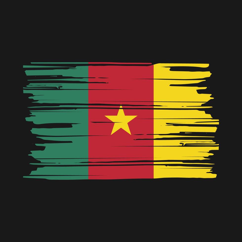 Cameroon Flag Brush vector