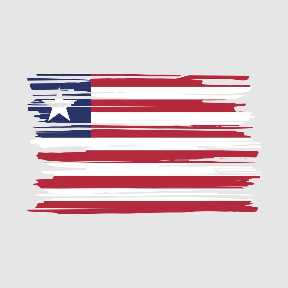 Liberia Flag Brush vector